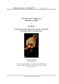 Waiting for a Miracle Bob Dylan 1996