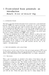 1 Event-Related Brain Potentials: an Introduction Michael G