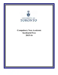 2015-16 Compulsory Non-Academic Incidental Fees Report