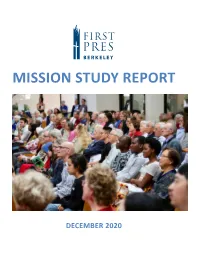 2020 Mission Study Process at First Presbyterian Church of Berkeley