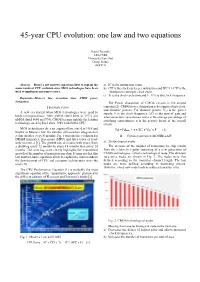 45-Year CPU Evolution: One Law and Two Equations