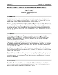 Appendix C Roadless Area Re-Evaluation