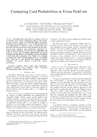 Computing Card Probabilities in Texas Hold'em