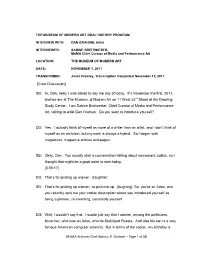 Dan Graham Transcript