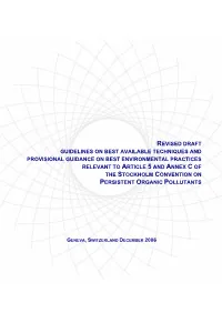 Revised Draft Guidelines on Best Available