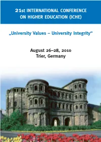 University Values – University Integrity“
