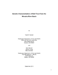 Wenaha Butte Creek Bull Trout Final Report