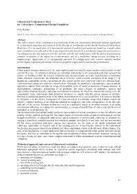 42 Laboratorial Verification of Ideas for Urban Space Compositional Design Completion Peter Kardoš Abstract the Subject-Mat