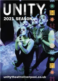 Back and Welcome to Unity's 2021 Programme of Events