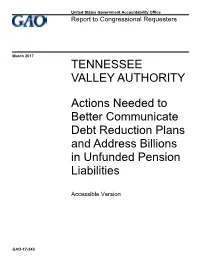 GAO-17-343, Accessible Version, TENNESSEE VALLEY AUTHORITY