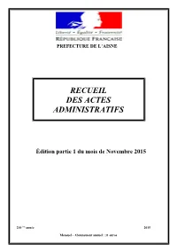 Recueil Des Actes Administratifs 2013 Novembre 1 Intégral.Odt 1