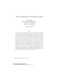 The Development of Nonlinear Science£