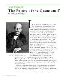 The Future of the Quantum T by JAMES BJORKEN