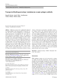 Unexpected Hydrogen Isotope Variation in Oceanic Pelagic Seabirds