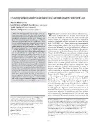 Evaluating Nonpoint Source Critical Source Area Contributions at the Watershed Scale