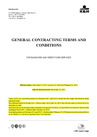 General Contracting Terms and Conditions