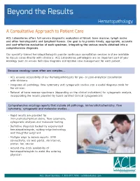Learn More About Our Hematopathology