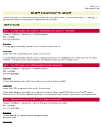 Mcafee Foundstone Fsl Update