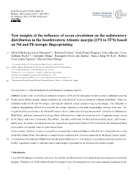 New Insights of the Influence of Ocean Circulation on the Sedimentary Distribution in the Southwestern Atlantic Margin (23Os To