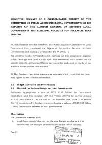 REPORTS of the AUDITOR GENERAL on DISTRICT LOCAL Z0lsl L6
