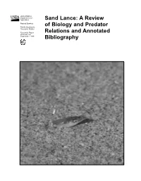 Sand Lance: a Review of Biology and Predator Relations and Annotated Bibliography