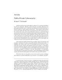 Articles Public-Private Cybersecurity