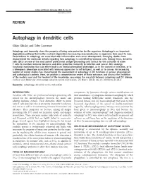 Autophagy in Dendritic Cells