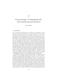 Constructing a Comprehensively Anti-Justificationist Position