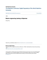 Marine Engineering Training in Myanmar