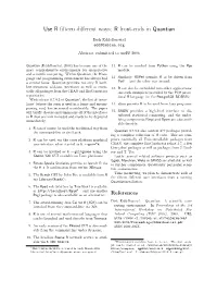 R Front-Ends in Quantian