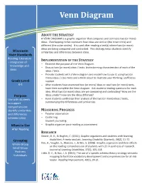 VENN DIAGRAM Is a Graphic Organizer That Compares and Contrasts Two (Or More) Ideas