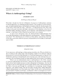 Where Is Anthropology Going? 3
