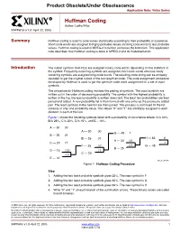 XAPP616 "Huffman Coding" V1.0