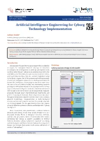 Artificial Intelligence Engineering for Cyborg Technology Implementation