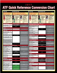 ATF Quick Reference Conversion Chart