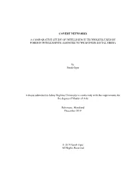 Covert Networks a Comparative Study Of