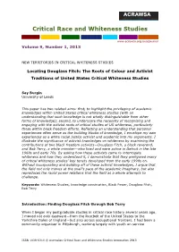 Critical Race and Whiteness Studies