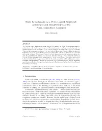 Erich Kretschmann As a Proto-Logical-Empiricist: Adventures and Misadventures of the Point-Coincidence Argument