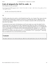 List of Airports by IATA Code: a ­ Wikipedia, the Free Encyclopedia List of Airports by IATA Code: a from Wikipedia, the Free Encyclopedia