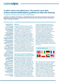 The Need for Up-To-Date, Evidence-Based Multidisciplinary Guidelines for Baby Skin Cleansing a Supplement Developed and Produced by Waterwipes®