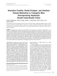 Ulcerative Proctitis, Rectal Prolapse, and Intestinal Pseudo-Obstruction