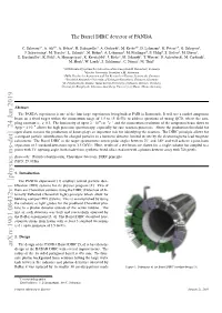 Arxiv:1901.08432V1 [Physics.Ins-Det] 24 Jan 2019 the Design of the PANDA Barrel DIRC [5, 6] Is Based on the Design of the BABAR DIRC with Several Improvements