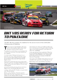 Bnt V8s Ready for Return to Pukekohe