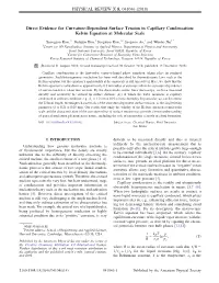 Direct Evidence for Curvature-Dependent Surface Tension in Capillary Condensation: Kelvin Equation at Molecular Scale