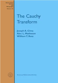 The Cauchy Transform Mathematical Surveys and Monographs