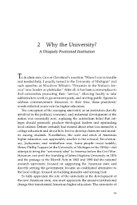 Chapter 2: Why the University? a Uniquely Positioned Institution