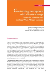 Contrasting Perceptions with Climate Change Scientific Observations in Three West African Contexts