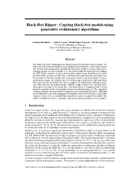 Copying Black-Box Models Using Generative Evolutionary Algorithms
