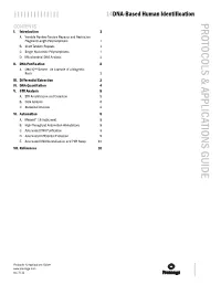 DNA-Based Human Identification Protocols and Applications Guide