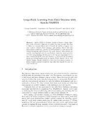 Large-Scale Learning from Data Streams with Apache SAMOA
